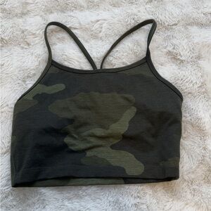 Aerie Camouflage Strappy Crop Top